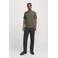 JACK & JONES PREMIUM regular polo gebreid olijfgroen