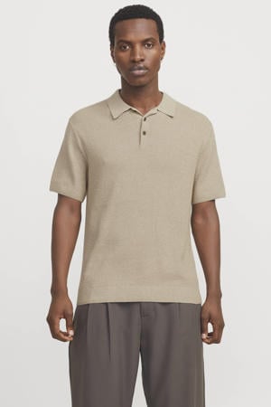 regular polo gebreid beige