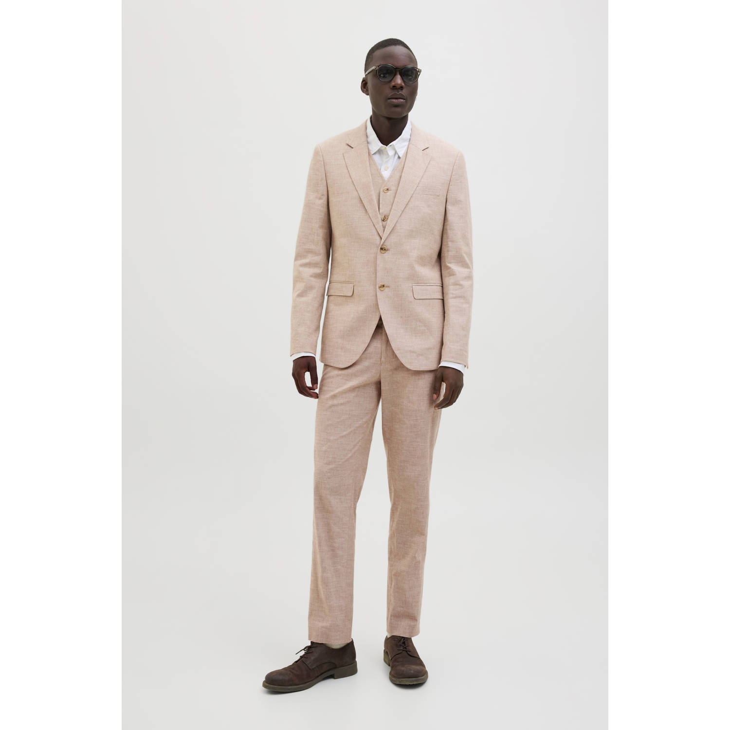 JACK & JONES PREMIUM slim kostuum JPRRIVIERA beige
