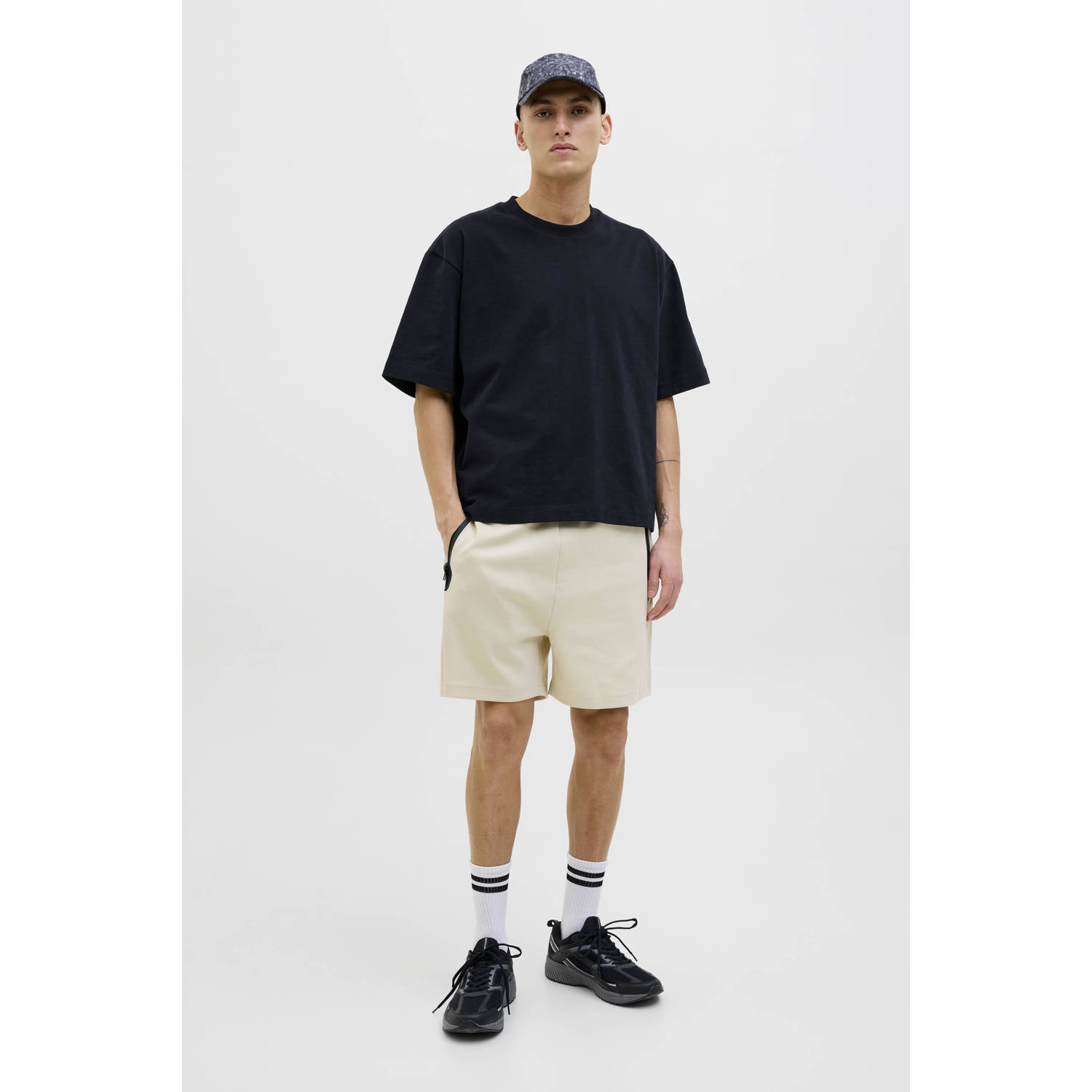 JACK & JONES PANTS STUDIO regular sweatshort ecru