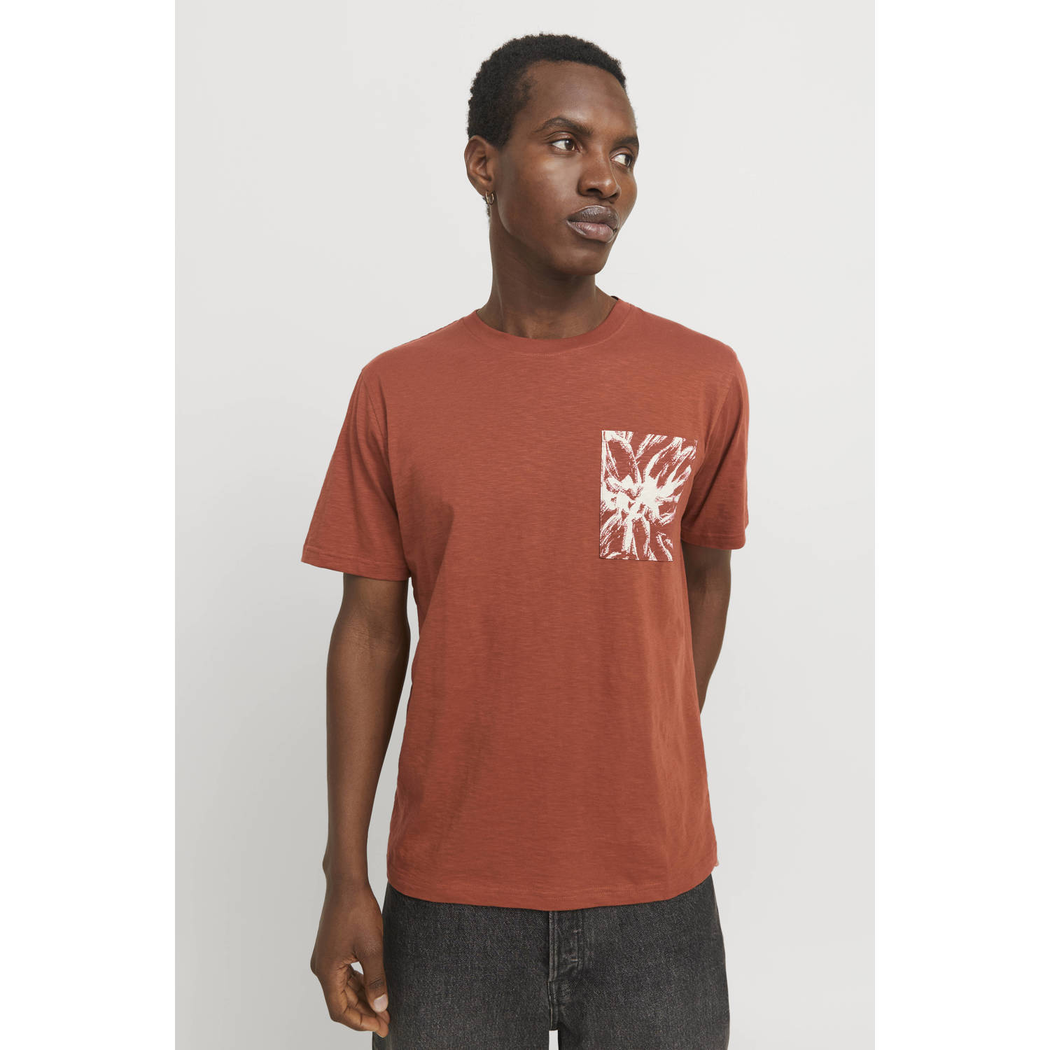 JACK & JONES ORIGINALS T-shirt roodbruin