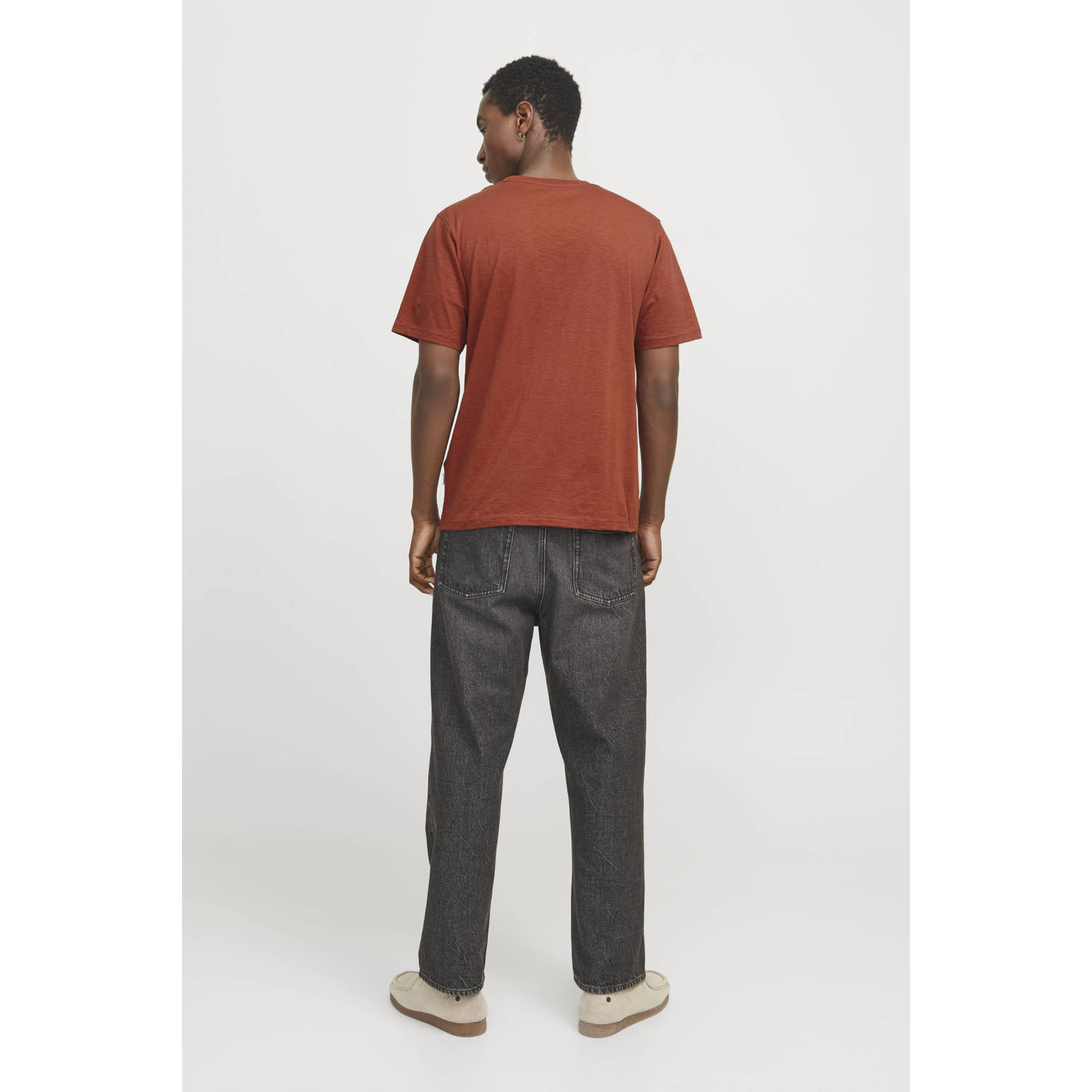 JACK & JONES ORIGINALS T-shirt roodbruin