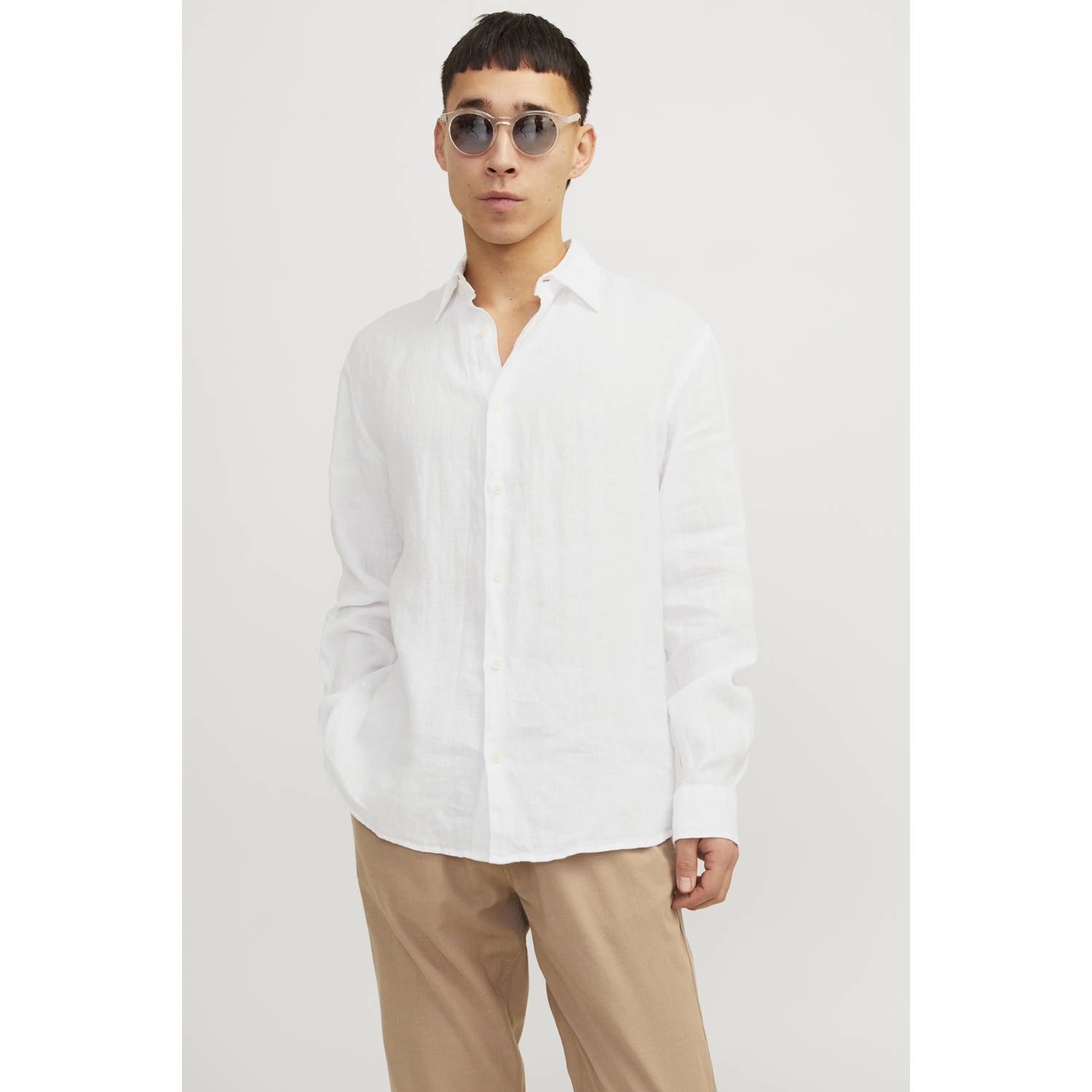 Jack & Jones Overhemd met lange mouwen JPRCCLAWRENCE LINEN L S SHIRT SN