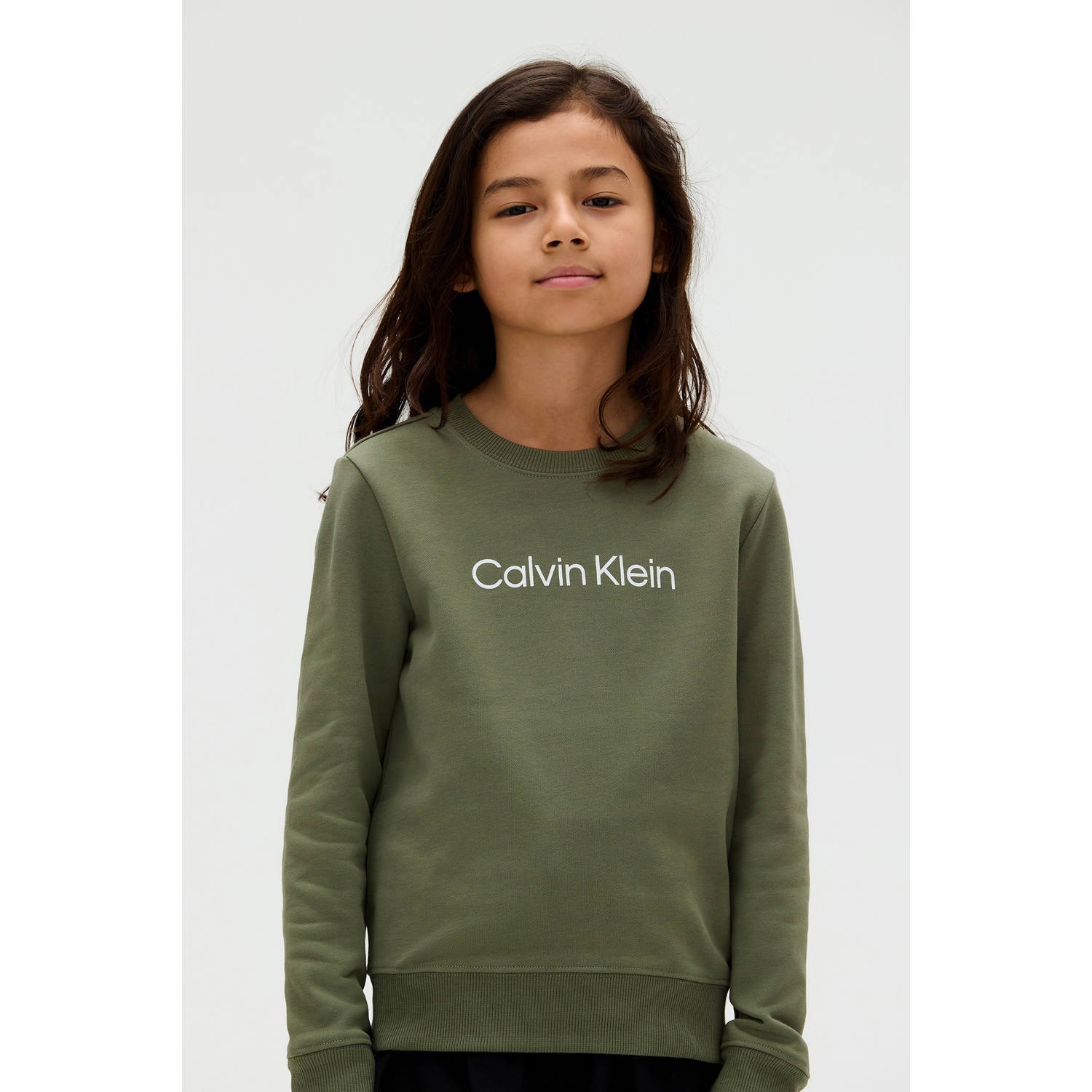 Calvin Klein sweater olijfgroen