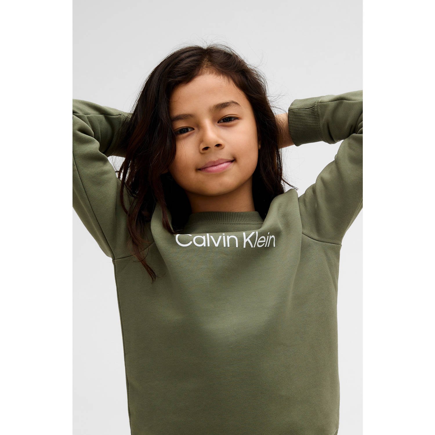 Calvin Klein sweater olijfgroen