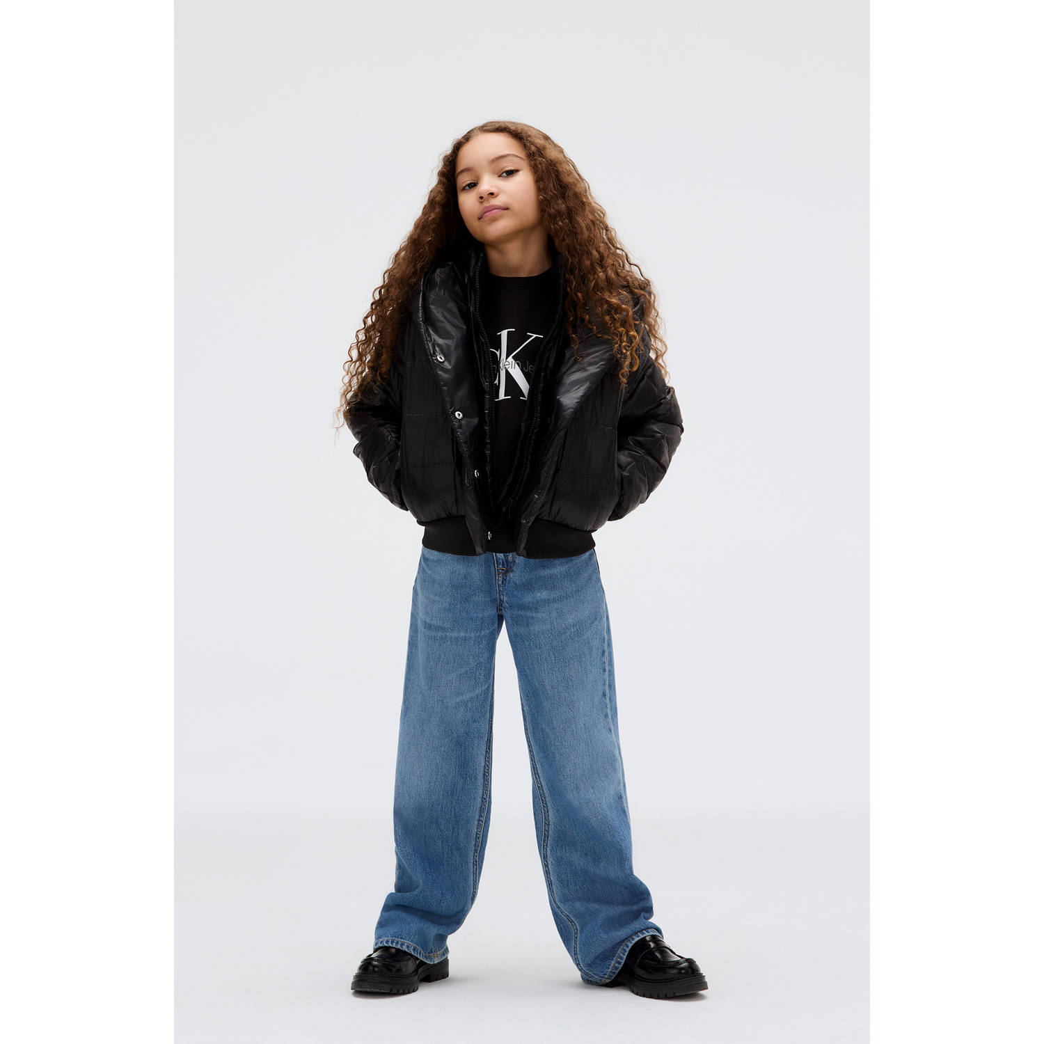 Calvin Klein gewatteerde jas zwart