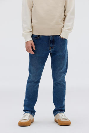 regular waist regular fit jeans medium blue denim