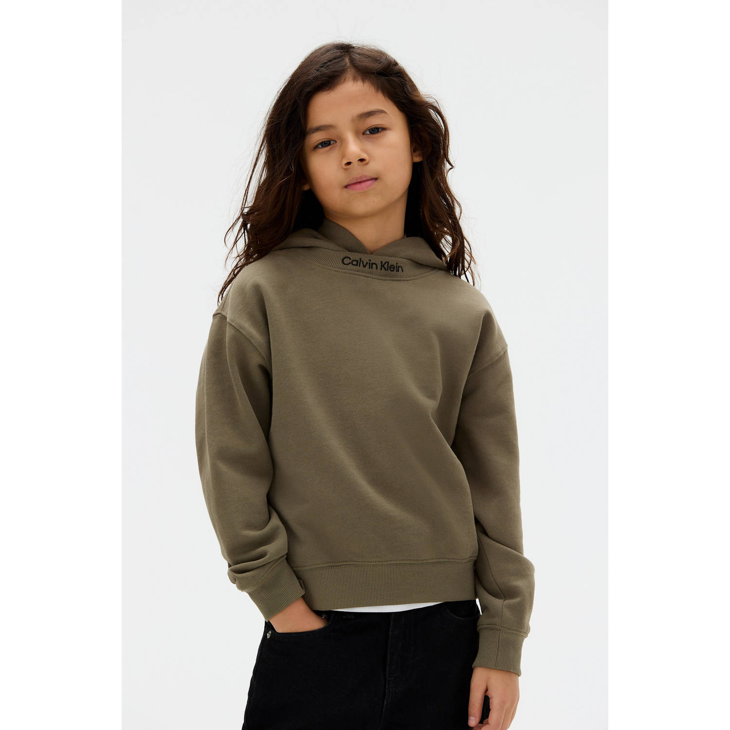 Calvin Klein hoodie donkergroen