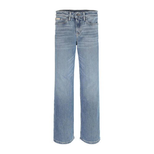 Calvin Klein straight leg jeans medium blue denim afbeelding