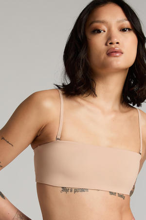seamless strapless bandeau bh top Smooth beige