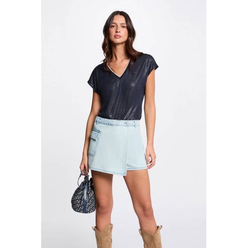 Morgan denim spijkerrok light blue denim afbeelding