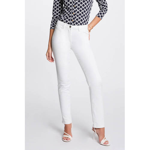 Morgan slim regular waist broek wit afbeelding