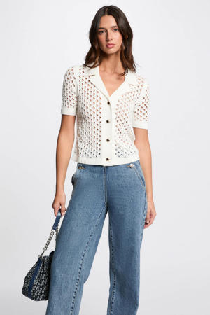 gebreid vest wit
