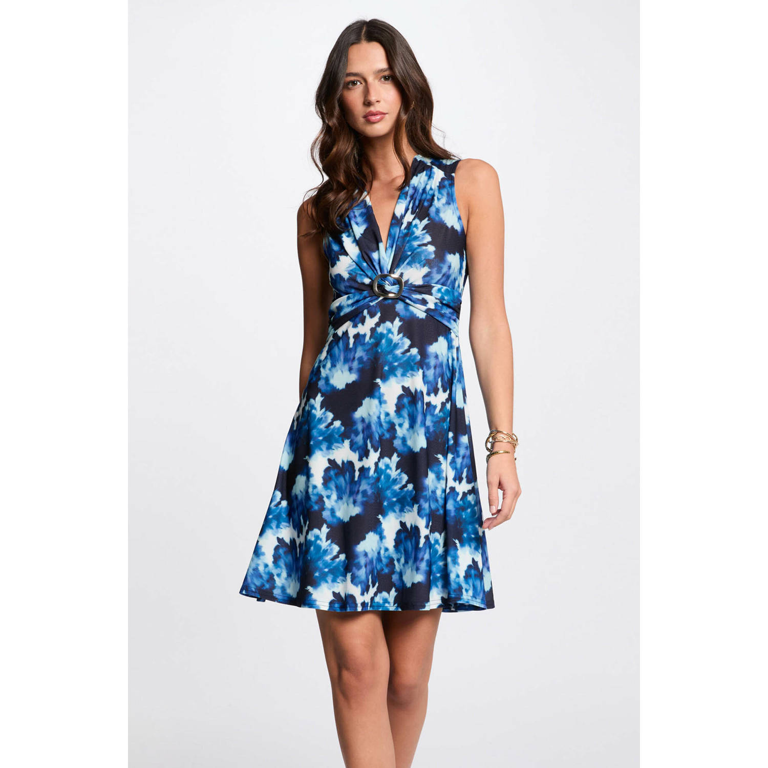 Morgan korte jurk blauw