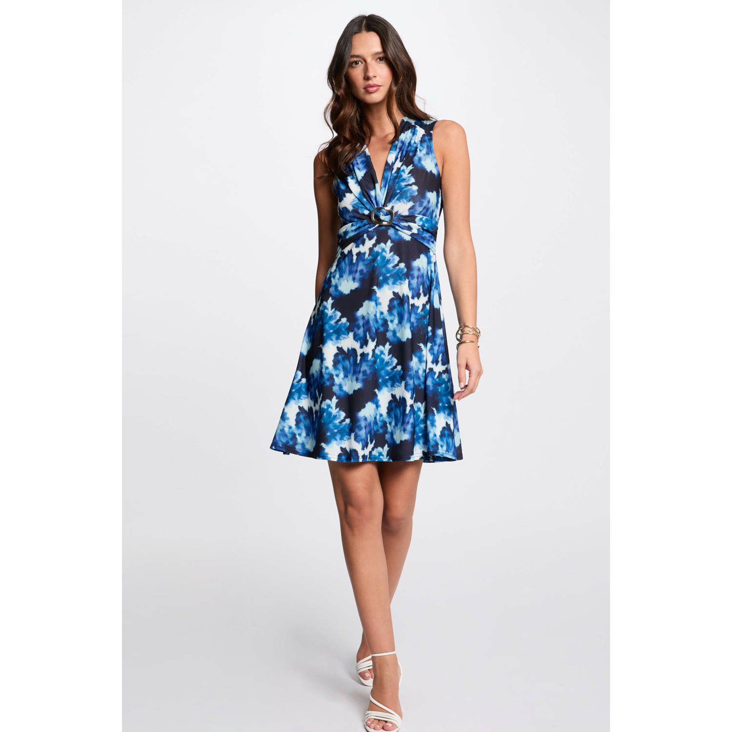 Morgan korte jurk blauw