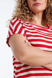 thumbnail: Paprika T-shirt rood fijn gebreid