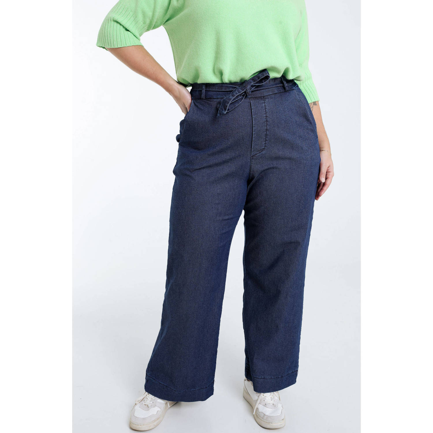 Paprika high waist loose fit jeans dark blue denim