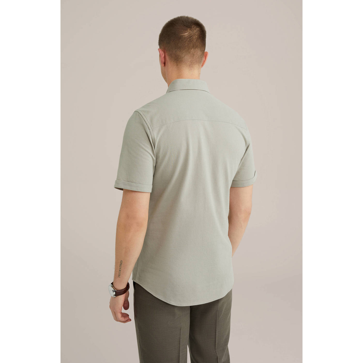WE Fashion WE Fundamentals casual overhemd grijs