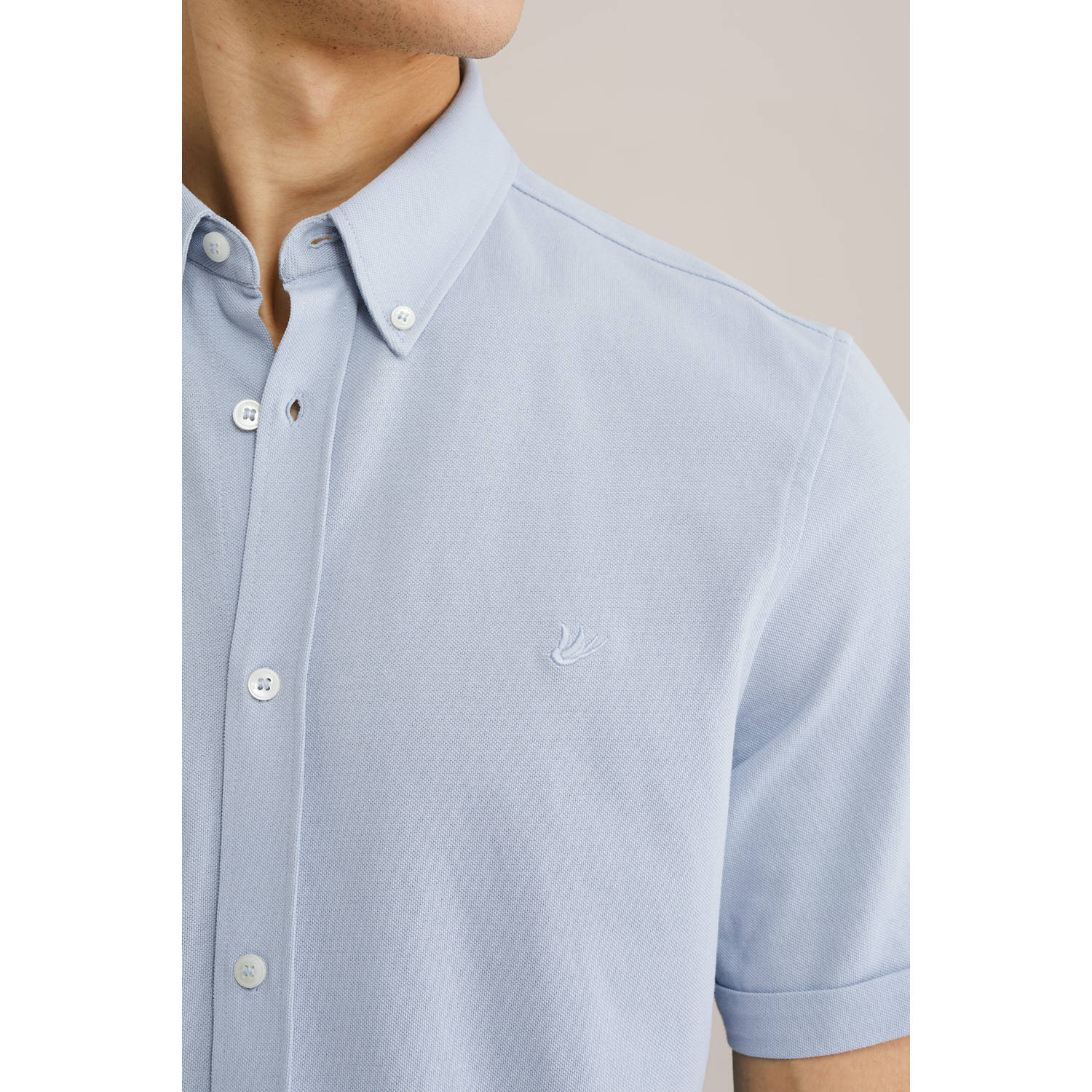 WE Fashion WE Fundamentals casual overhemd lichtblauw