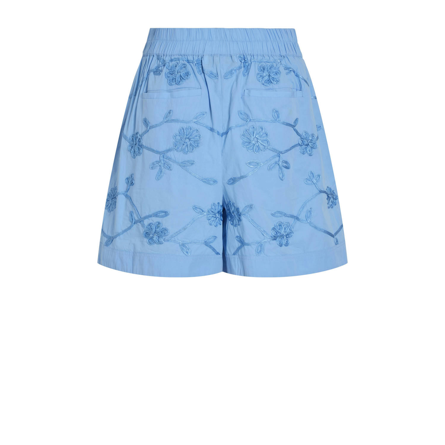 ROUGE EDIT high waist casual short blauw