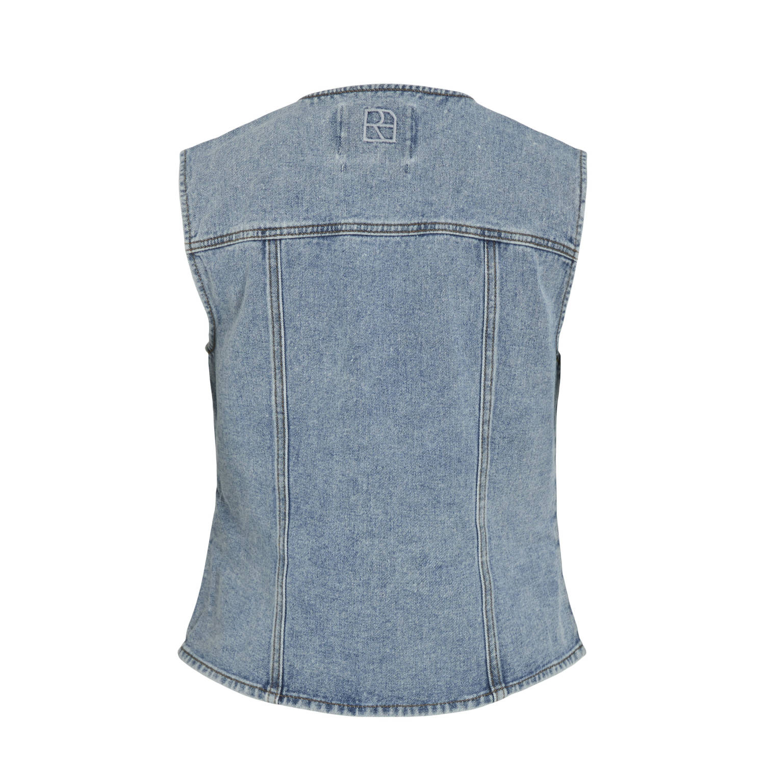 ROUGE EDIT gilet light blue denim