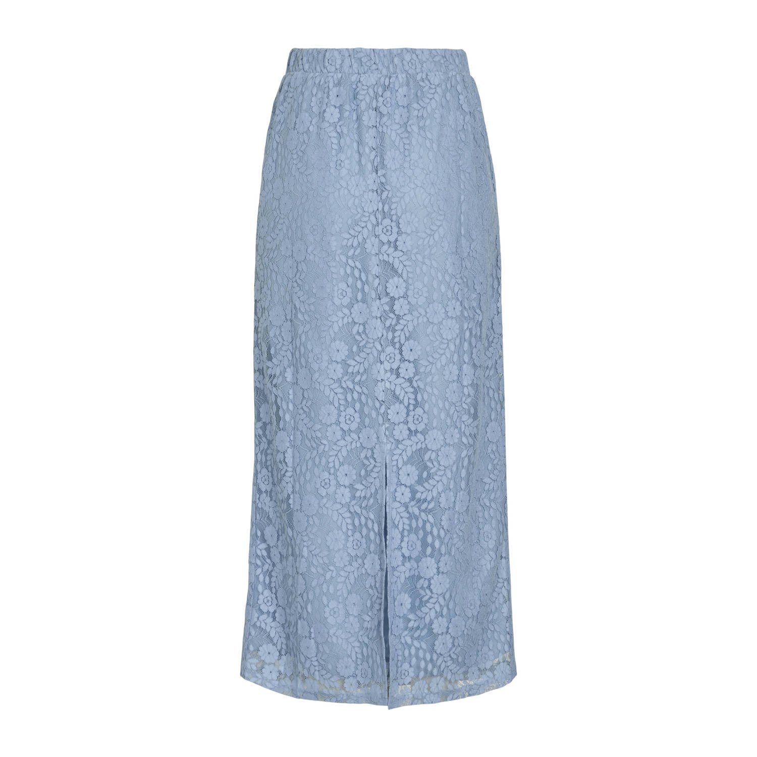 VILA midi rok blauw