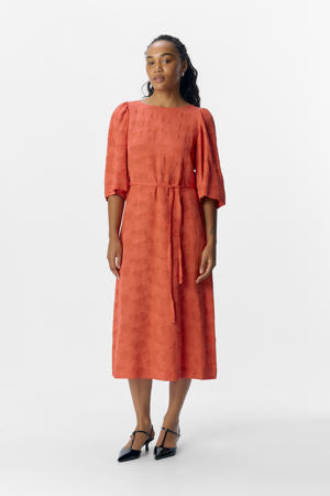 midi jurk oranje