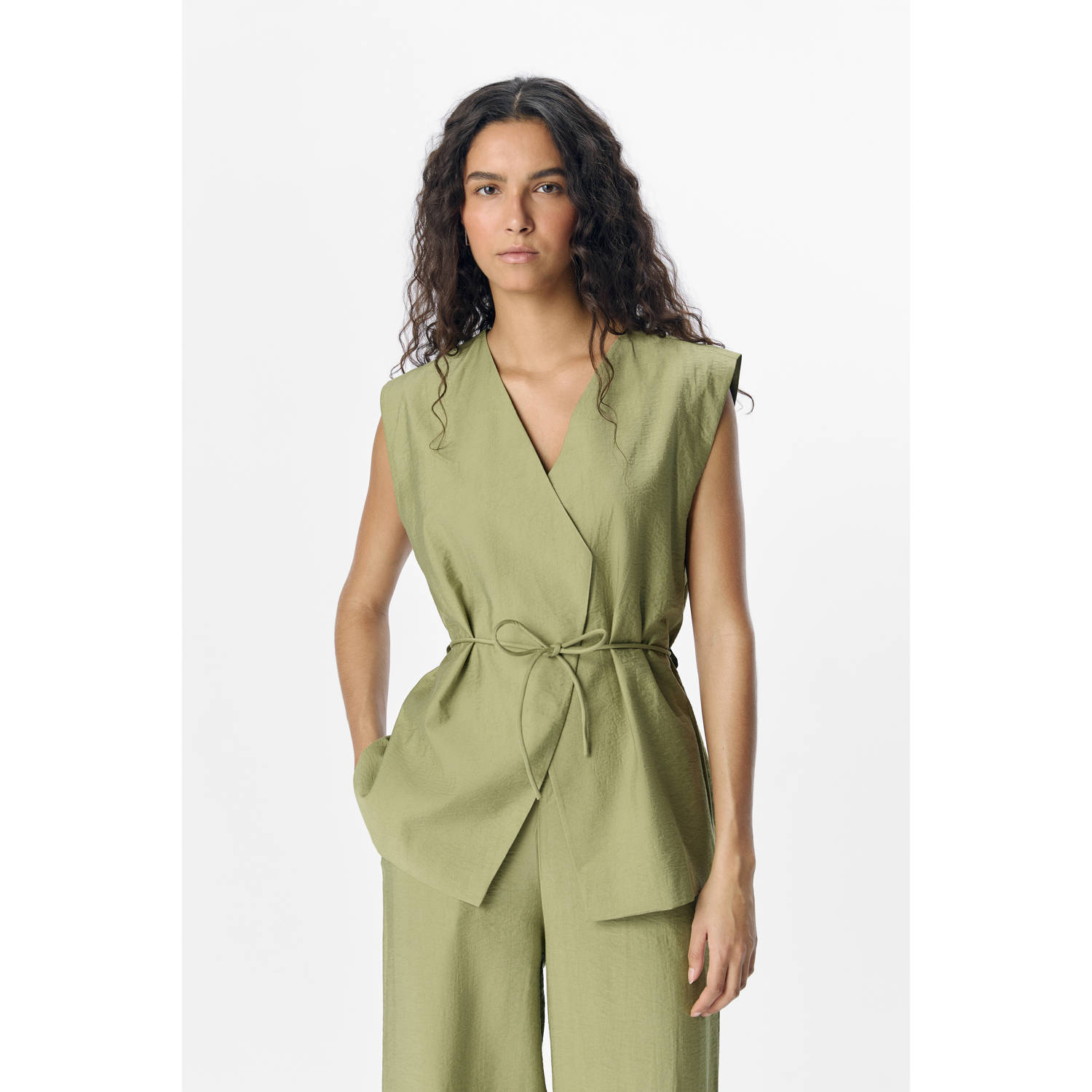 OBJECT gilet olijfgroen
