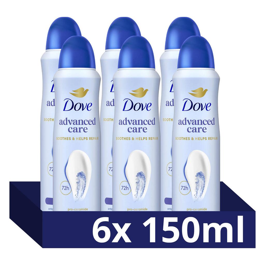 Dove Advanced Care Talco anti-transpirant deodorant spray - 6 x 150 ml