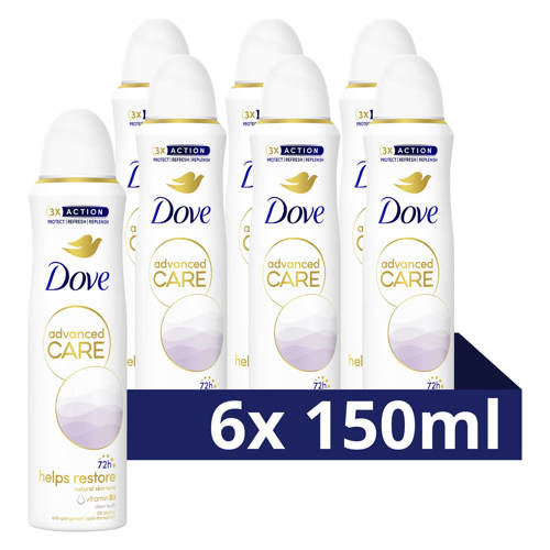 Dove Advanced Care Clean Touch anti-transpirant deodorant spray - 6 x 150 ml afbeelding
