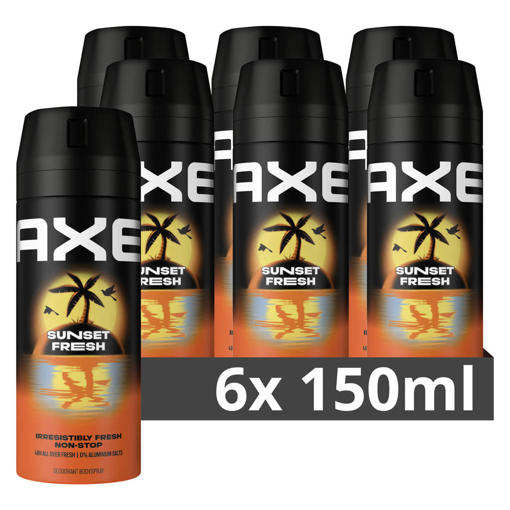 Axe Sunset Fresh deodorant bodyspray - 6 x 150 ml