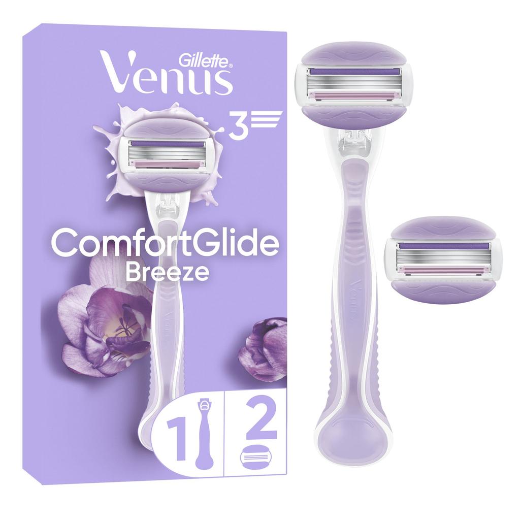 Gillette Venus ComfortGlide Breeze Scheermes - 1 Handle + 2 Scheermesjes