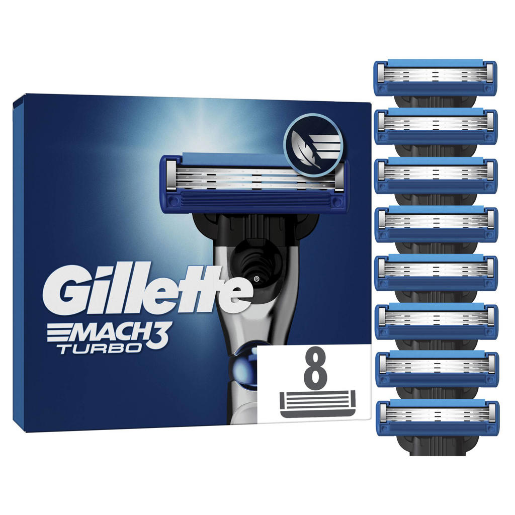 Gillette Mach3 Turbo Scheermesjes - 8 stuks