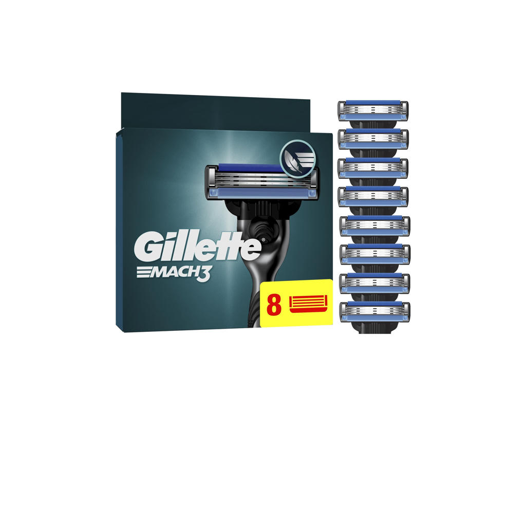 Gillette Mach3 Base Scheermesjes - 8 stuks