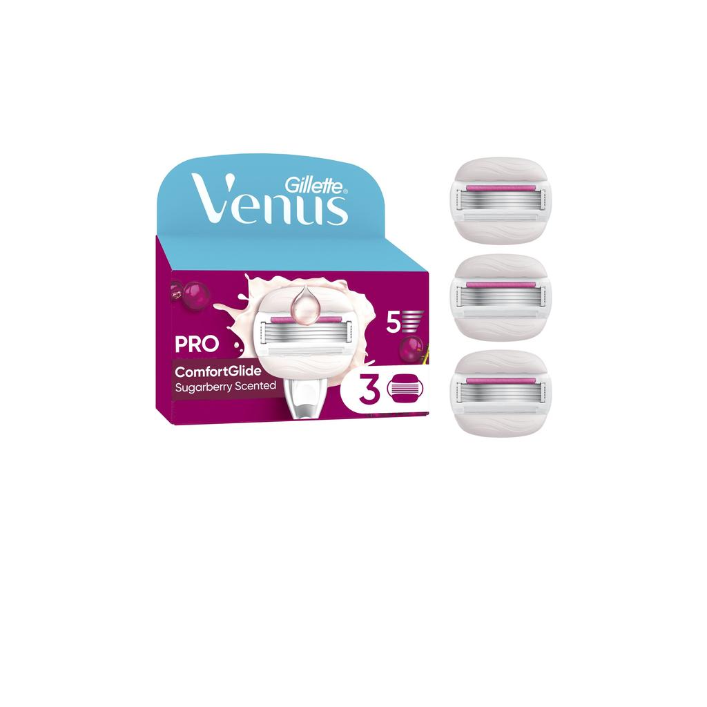 Gillette Venus Pro ComfortGlide Met Sugarberry Geur Scheermesjes - 3 stuks