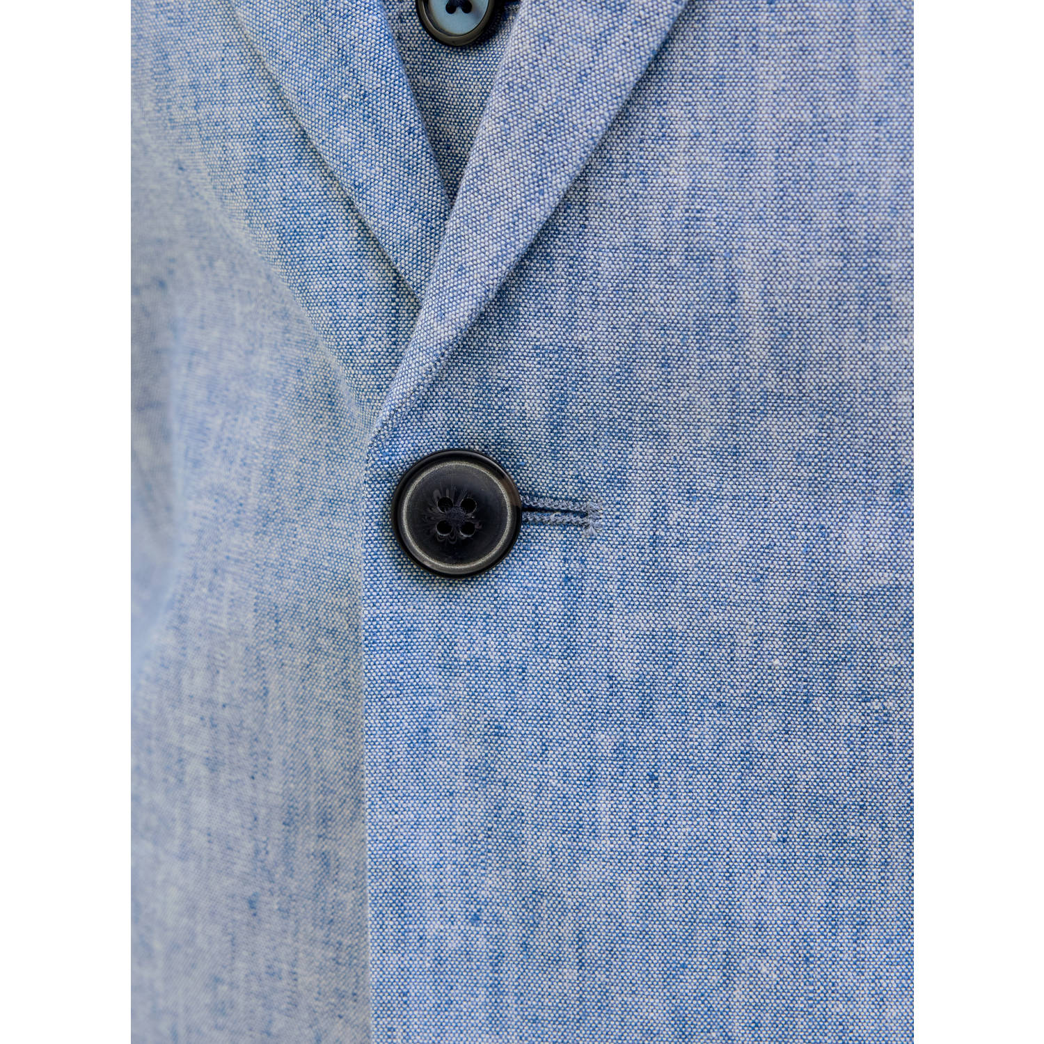 JACK & JONES PREMIUM gemêleerd slim fit colbert JPRRIVIERA met linnen blauw