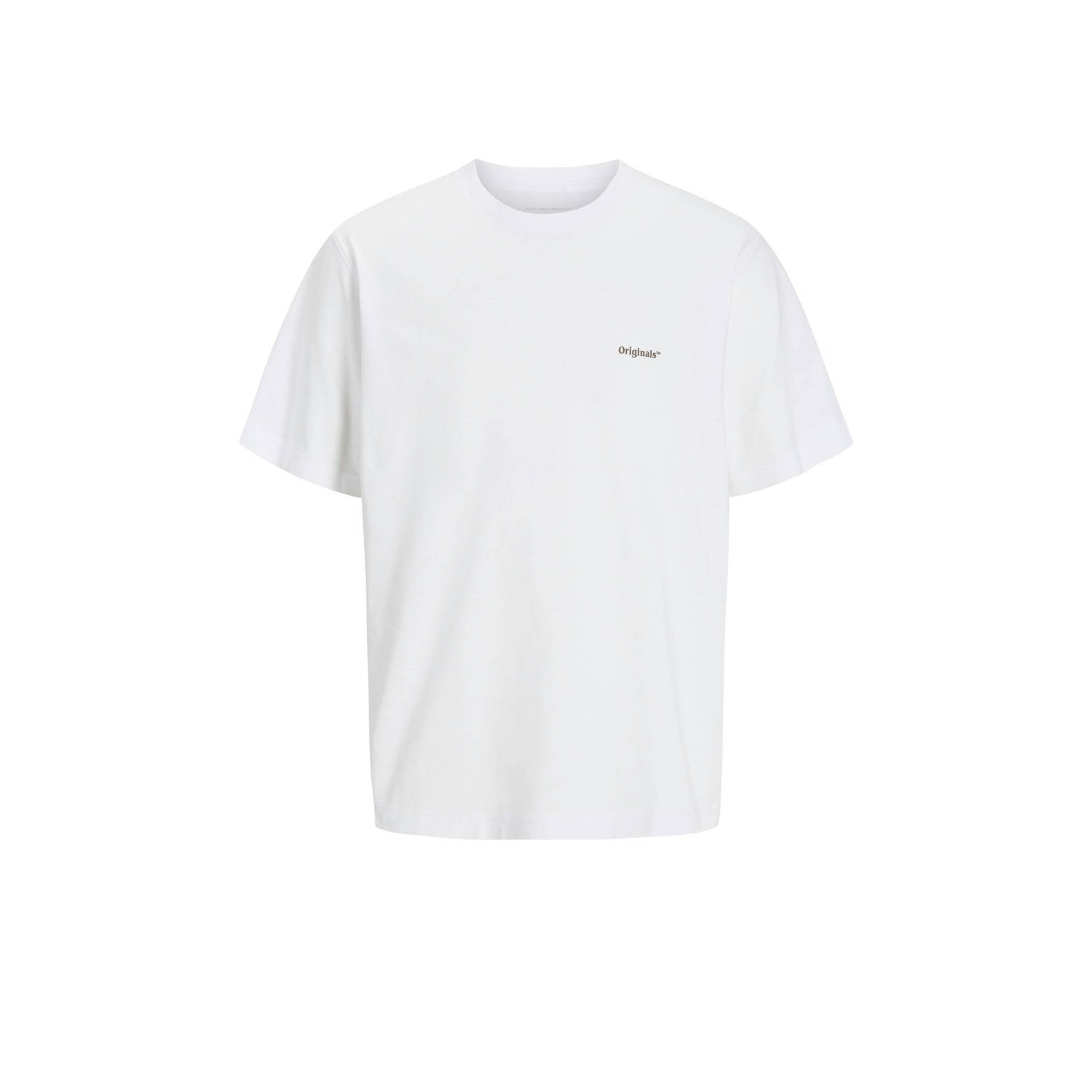 JACK & JONES ORIGINALS T-shirt met backprint (set van 3)