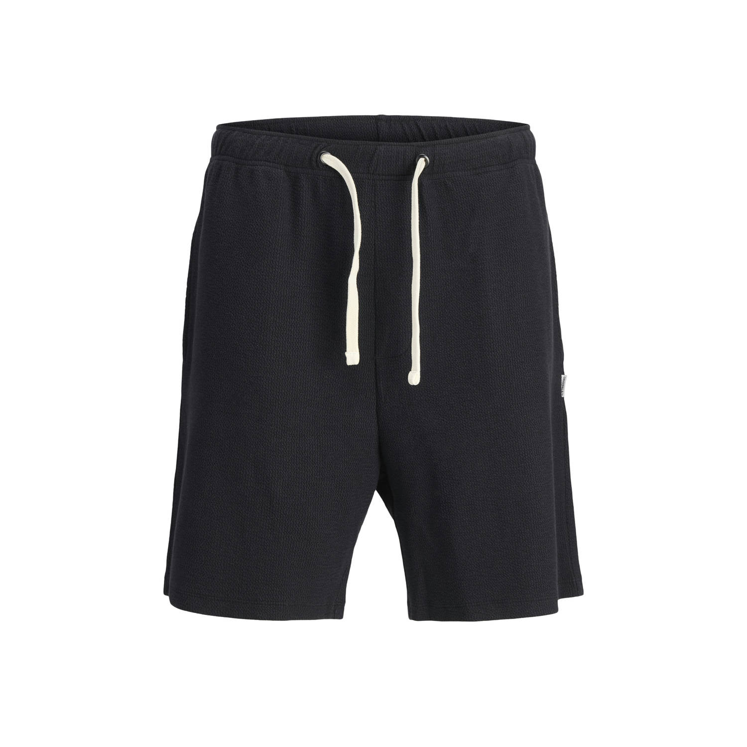 JACK & JONES ORIGINALS relaxed polo en short met textuur zwart