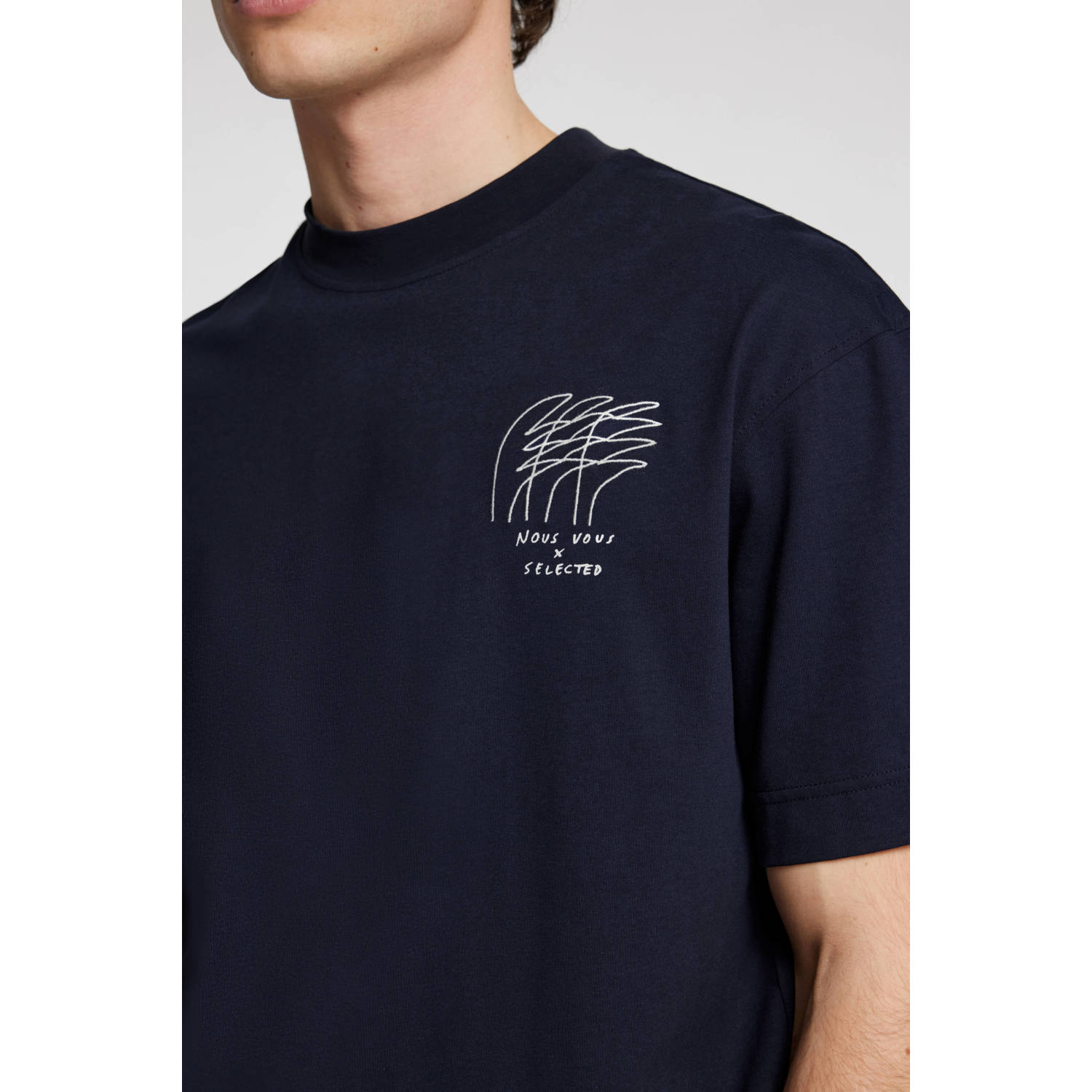 SELECTED HOMME T-shirt donkerblauw