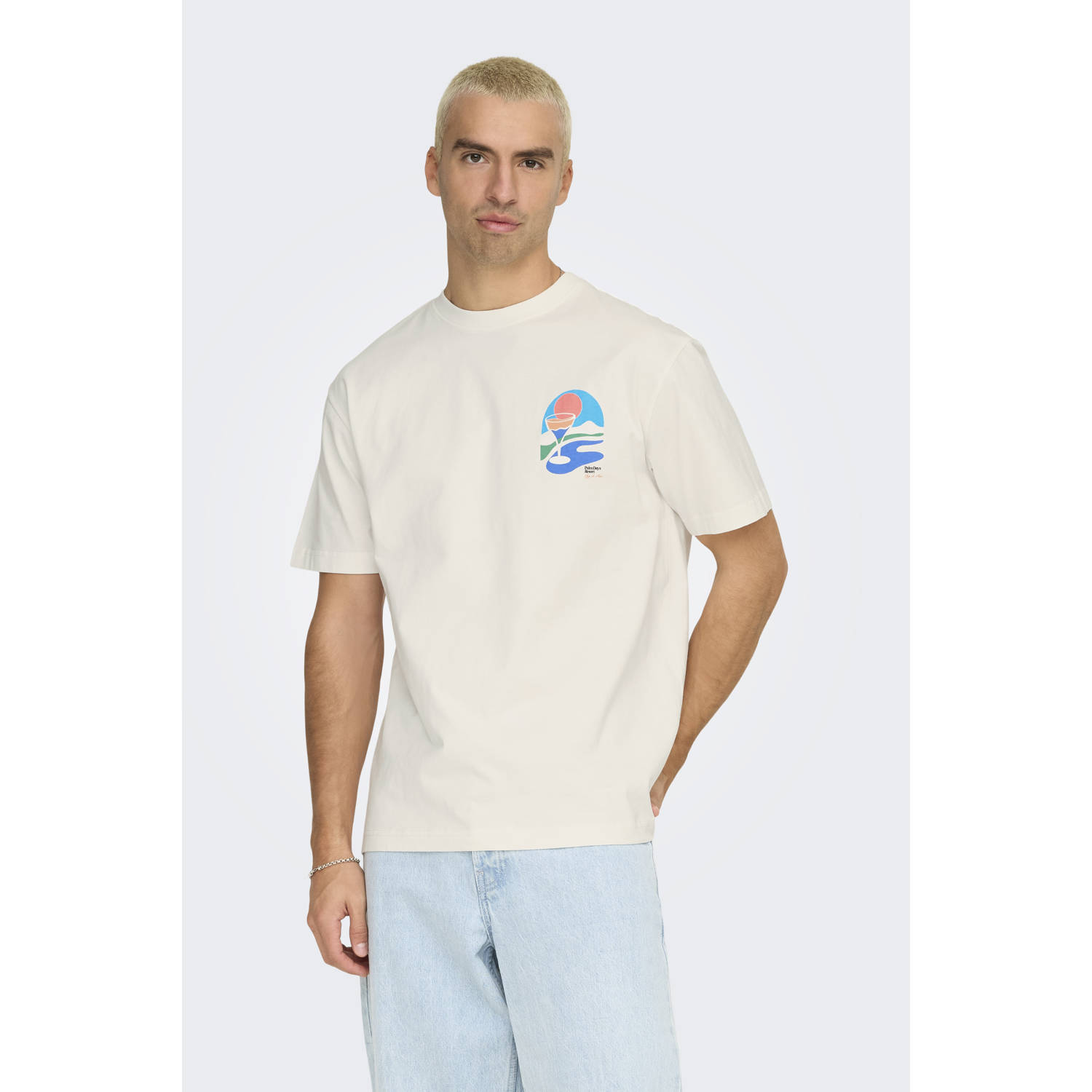 ONLY & SONS T-shirt ecru