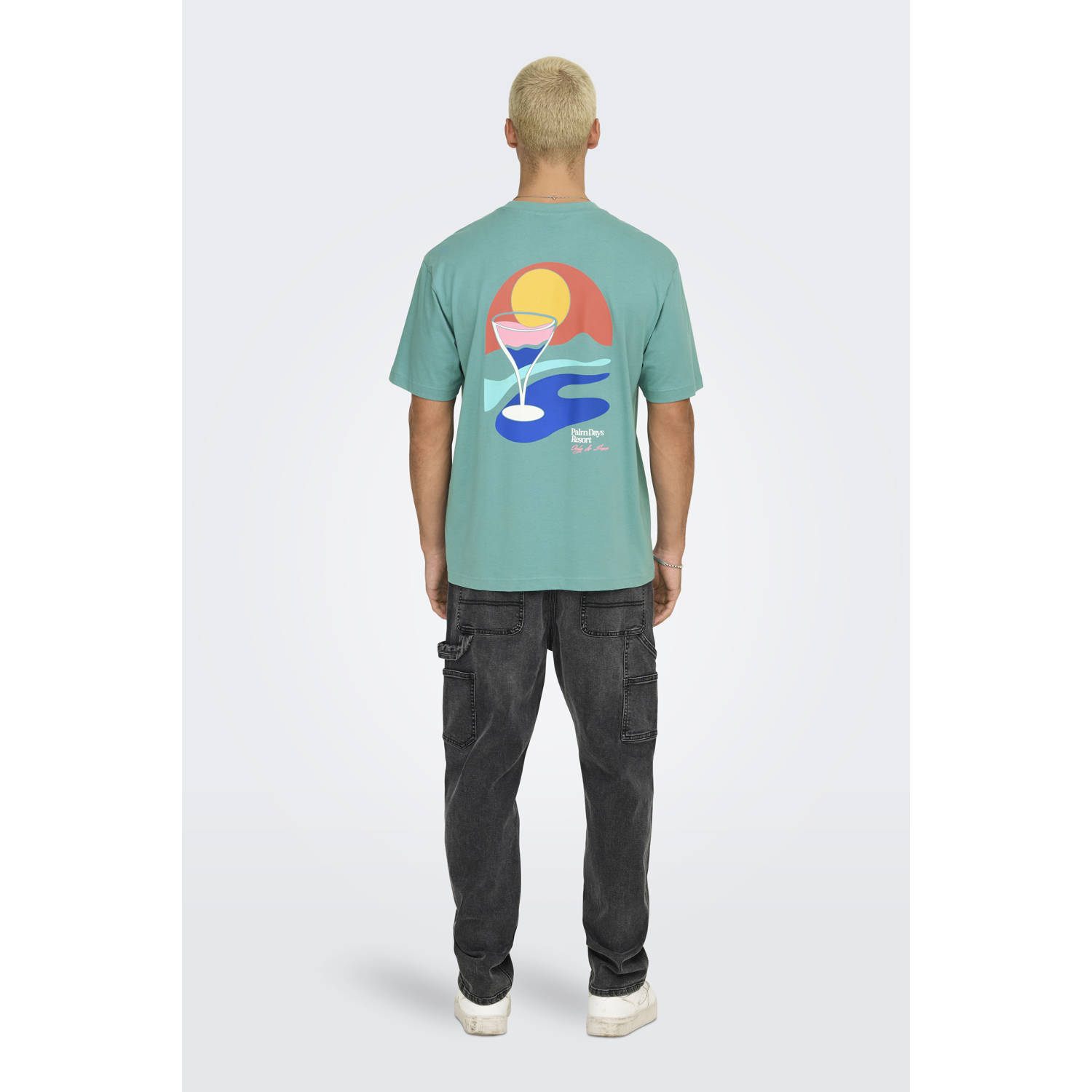 ONLY & SONS T-shirt turquoise