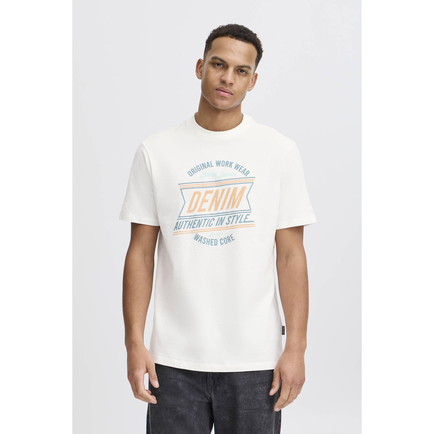 Blend regular fit t-shirt BHJES multi (set van 3)