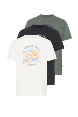 regular fit t-shirt BHJES  multi - (set van 3)