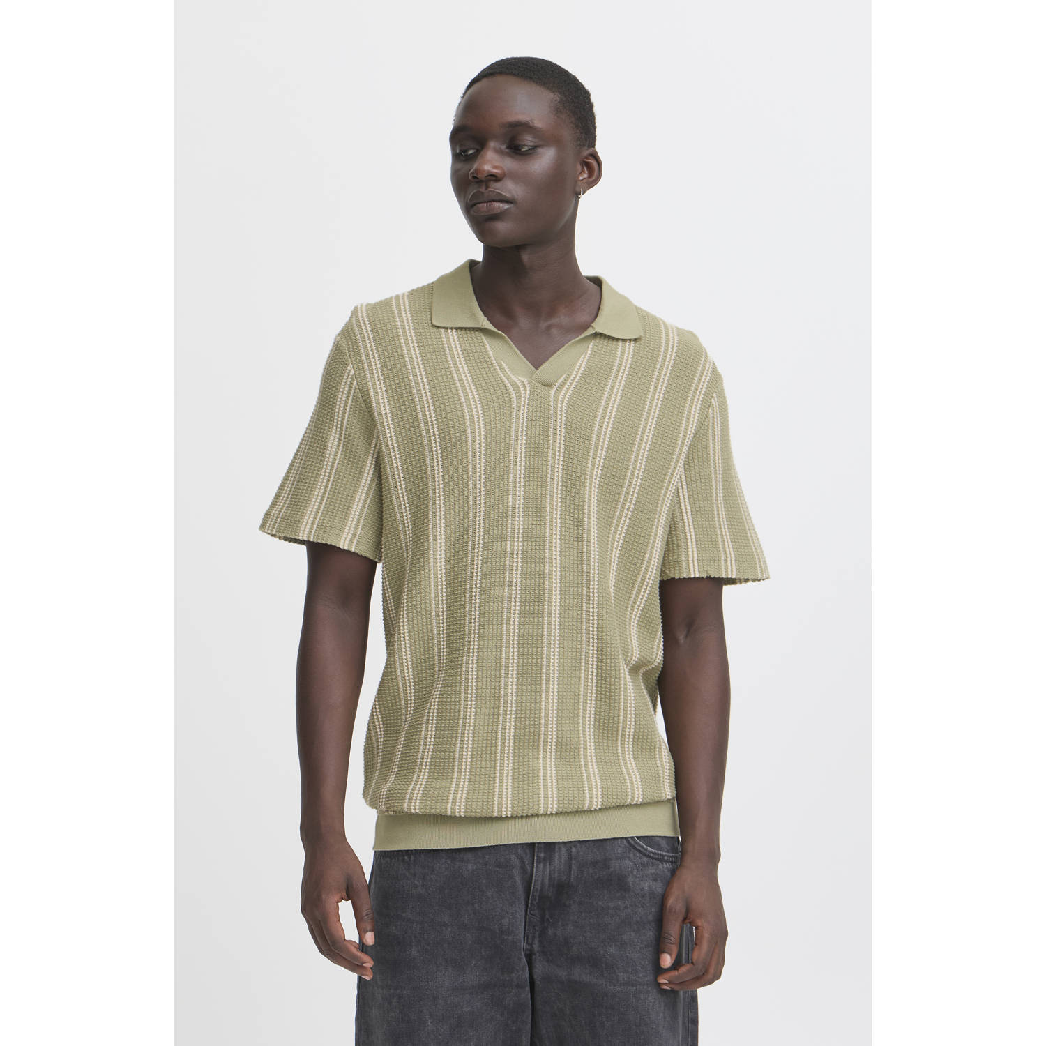 Blend Slim fit poloshirt met ribboorden model 'BHAMOS'