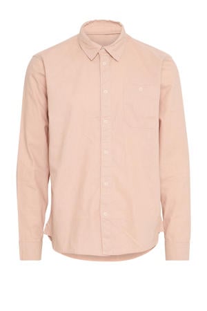 linnen casual overhemd zalm