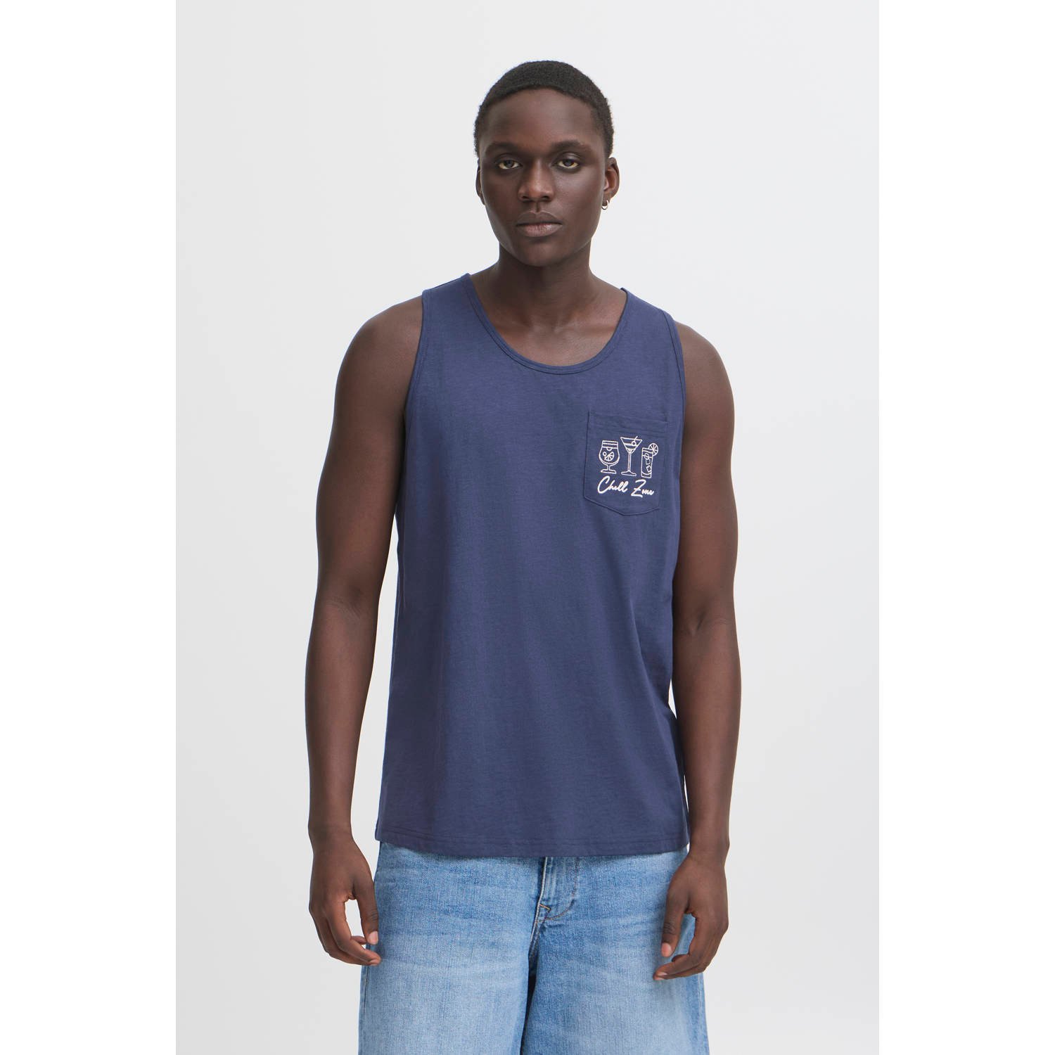 Blend Tanktop met borstzak model 'UERIK'