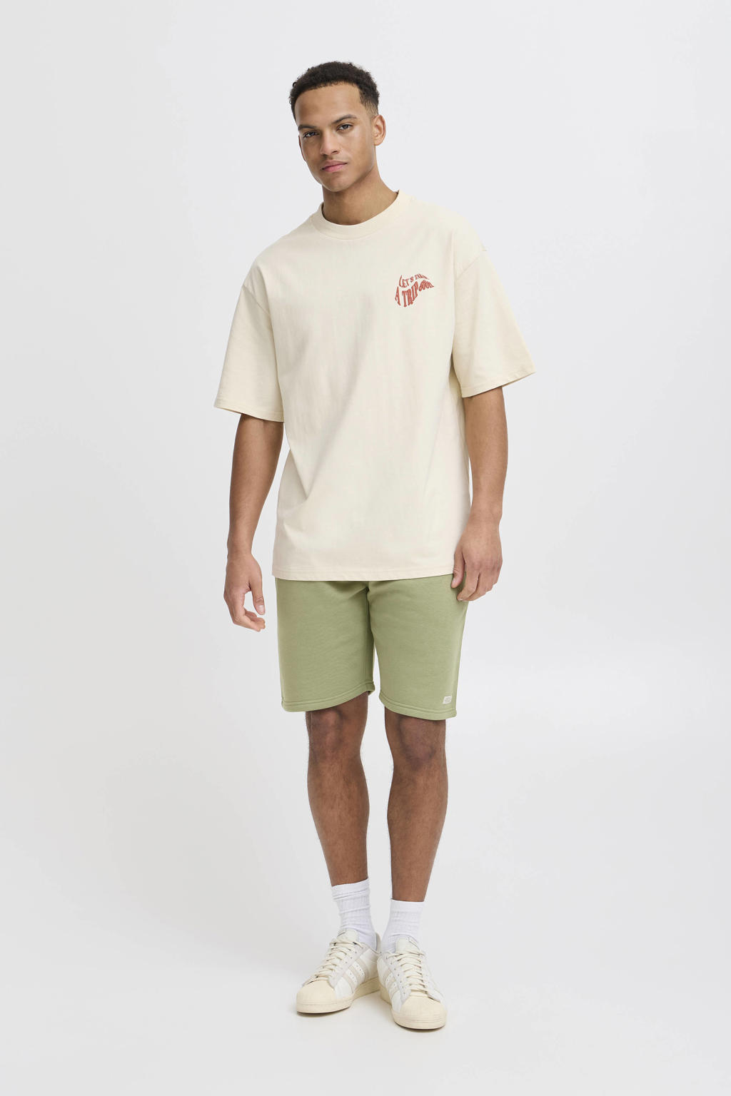 Blend regular sweatshort groen