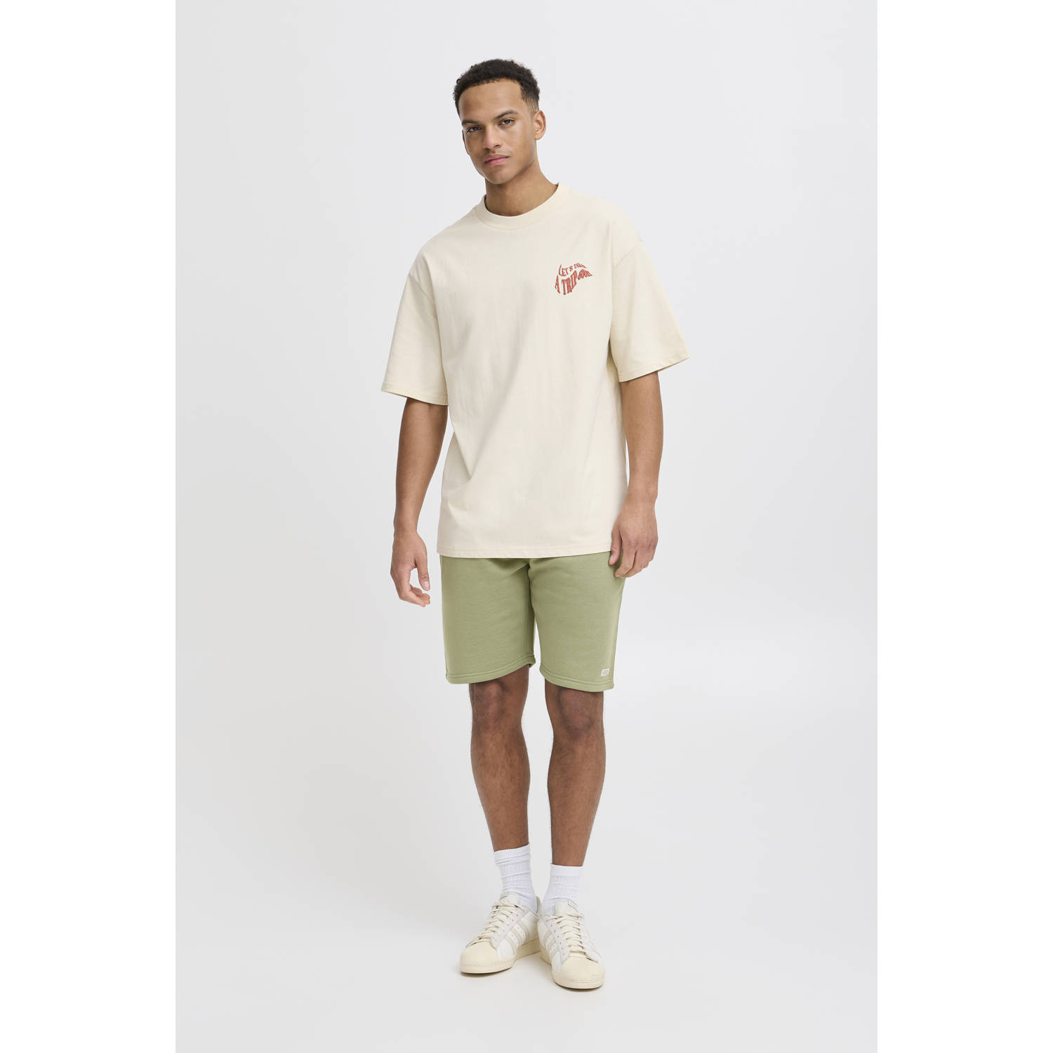 Blend regular sweatshort groen