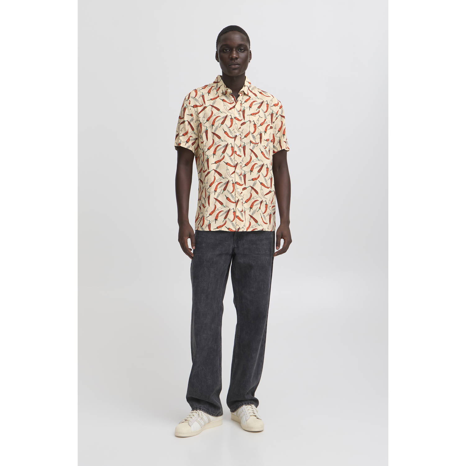 Blend casual overhemd ecru
