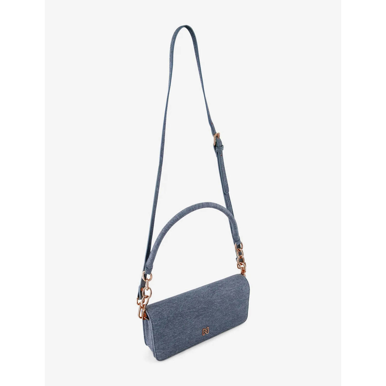 NIKKIE denim crossbody tas Kenyon blauw